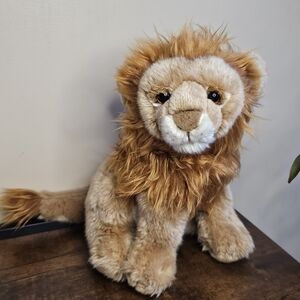 SOS Lion Realistic Plush‎ Sitting Stuffed Animal Toy Lovey 11" Save Of Space Y2k